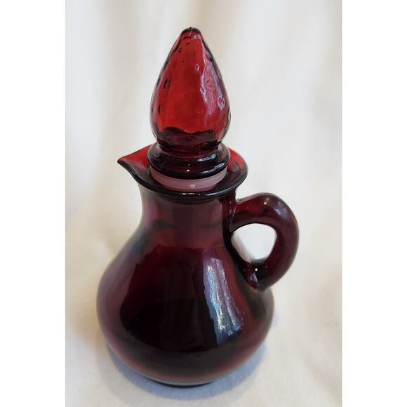Avon Ruby Red Cruet Set – 1970s & 1876 Cape Cod – Original Stoppers – Vintage - Picture 5 of 5